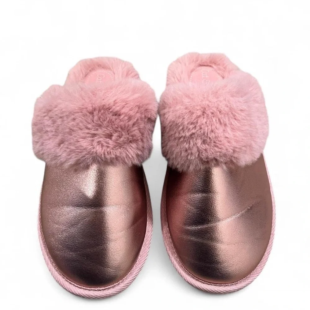 Cat & Jack Metallic Pink Slippers